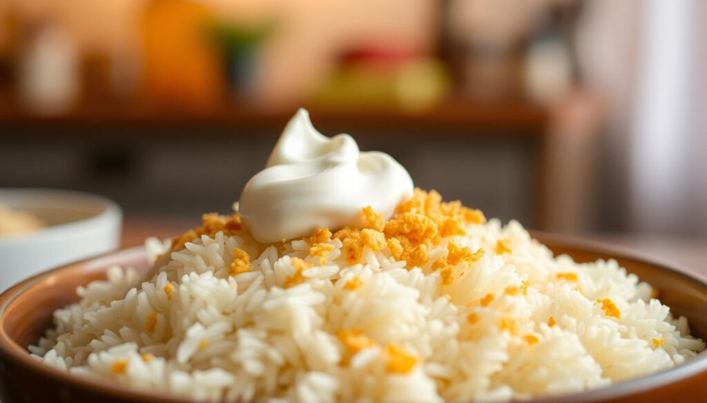 Basmati Rice, Sour Cream, and Panko