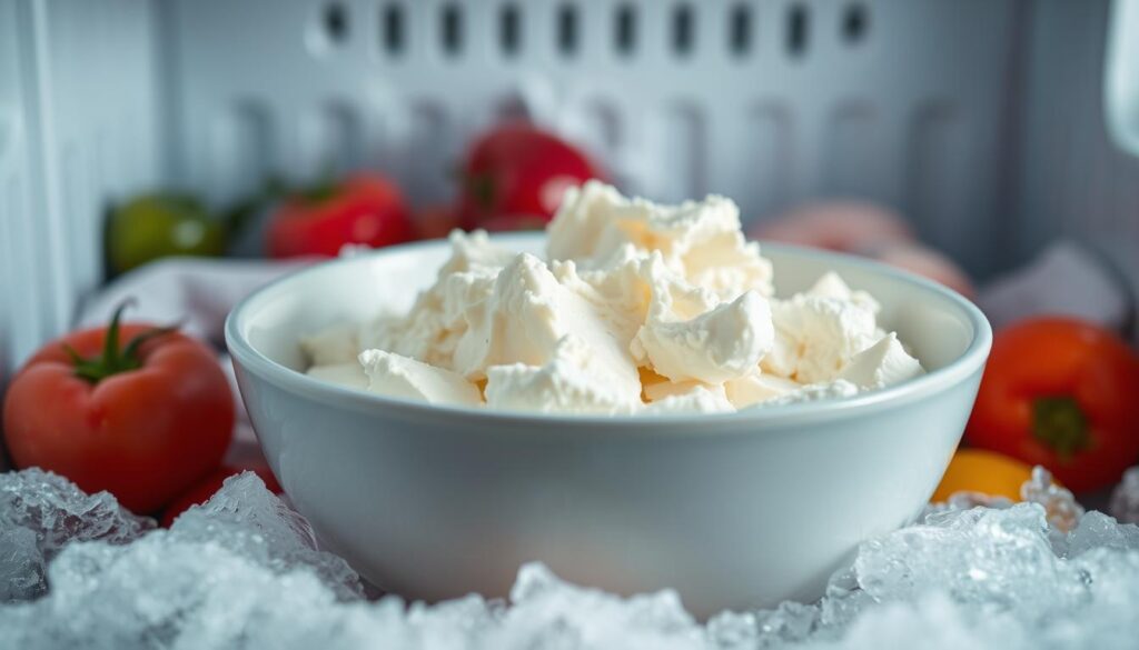 Cottage cheese freezing