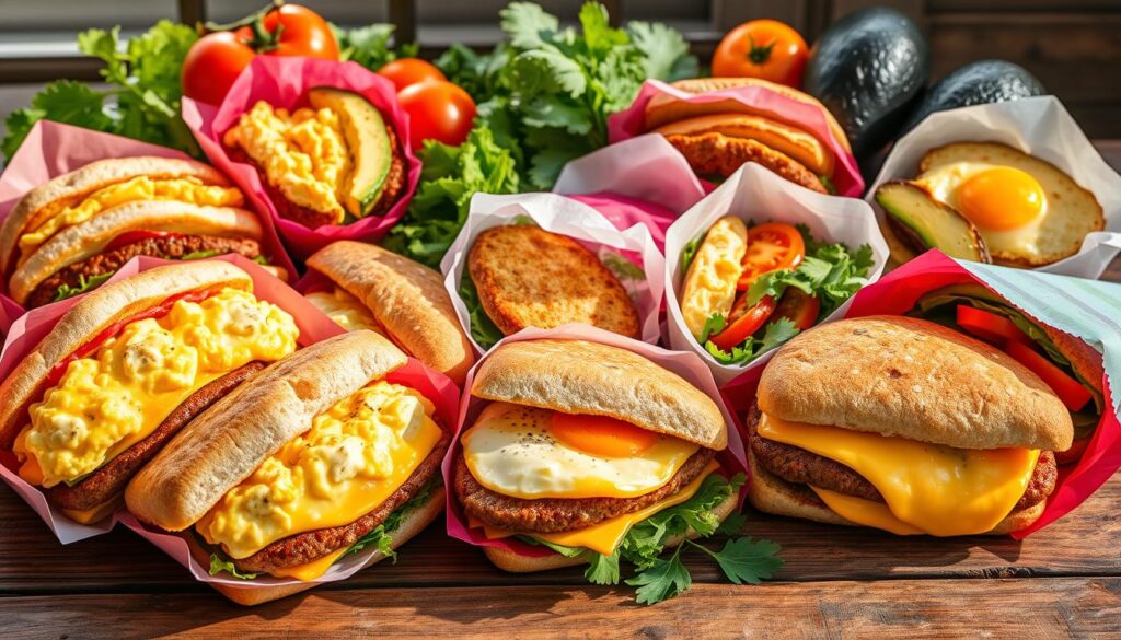 Grab-and-go breakfast sandwiches