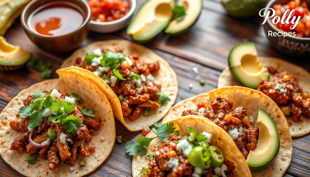 birria tacos serving