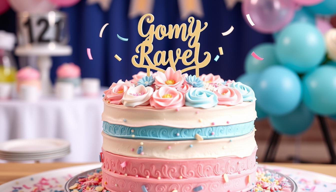 gender reveal cake​