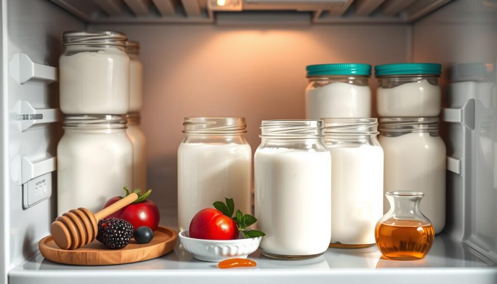 storing homemade yogurt