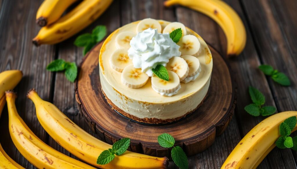 vegan banana cheesecake