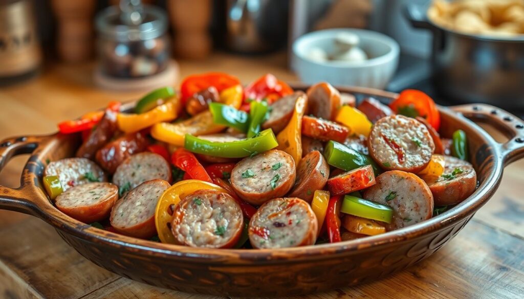 Leftover sausage and peppers