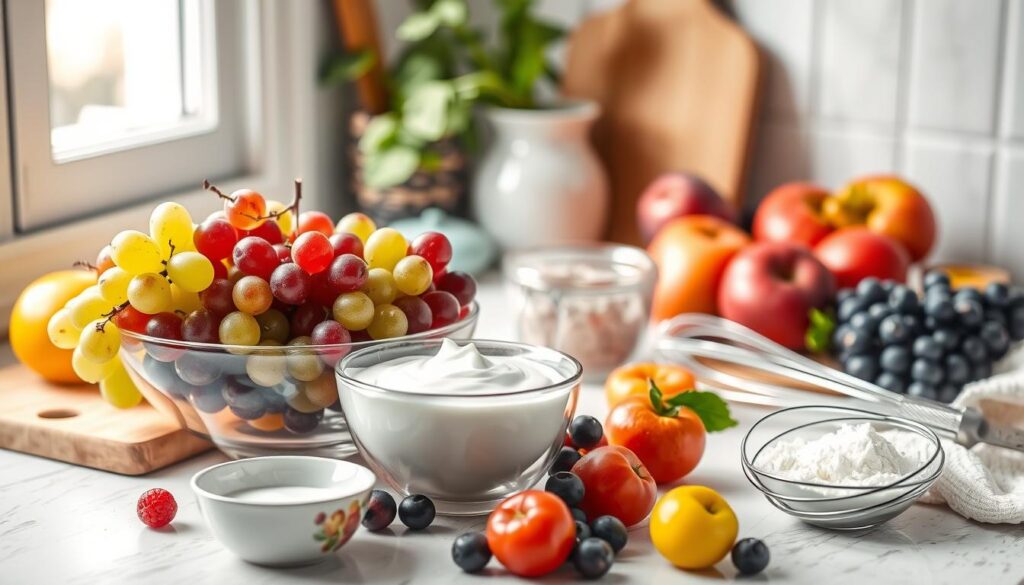 Preparing Grape Salad