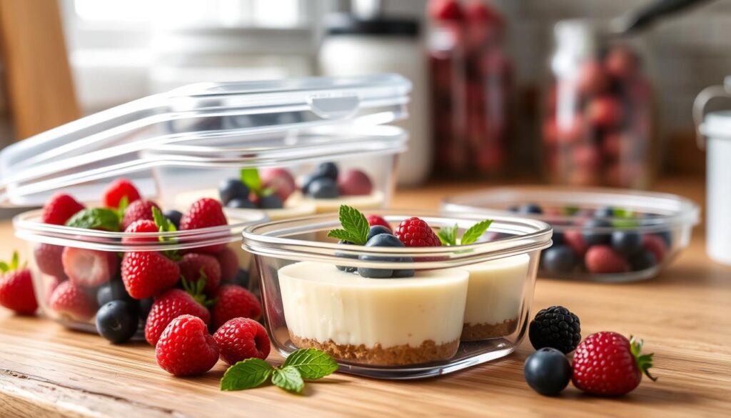 Storing mini cheesecakes