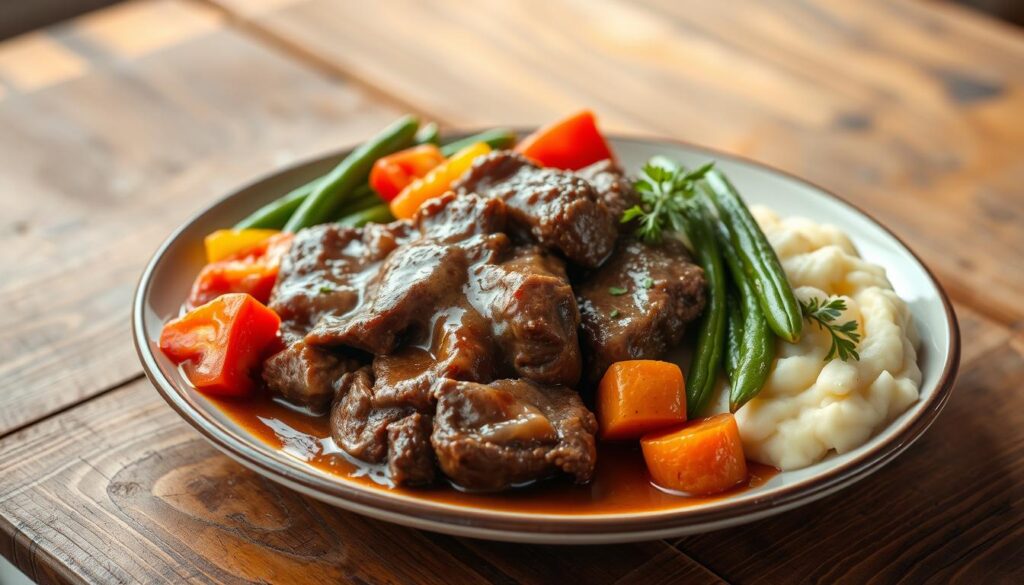 Swiss Steak Meal Presentation