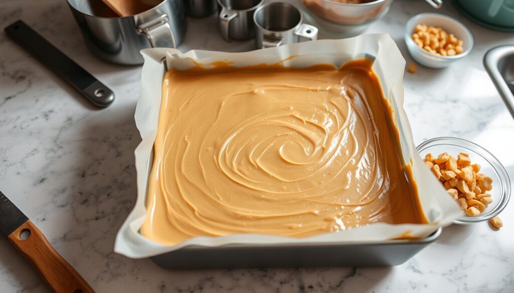 how to set peanut butter fudge